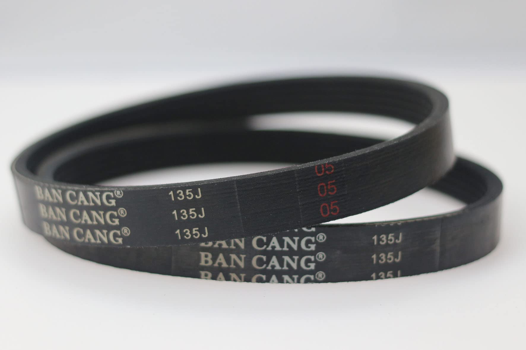 135J6 New Rubber Poly V Planer Drive Belt for Ryobi AP10 AP-12, Wen 6560, Delta 22-540, 22-546 TP300, 22-580 planers Pack of 2