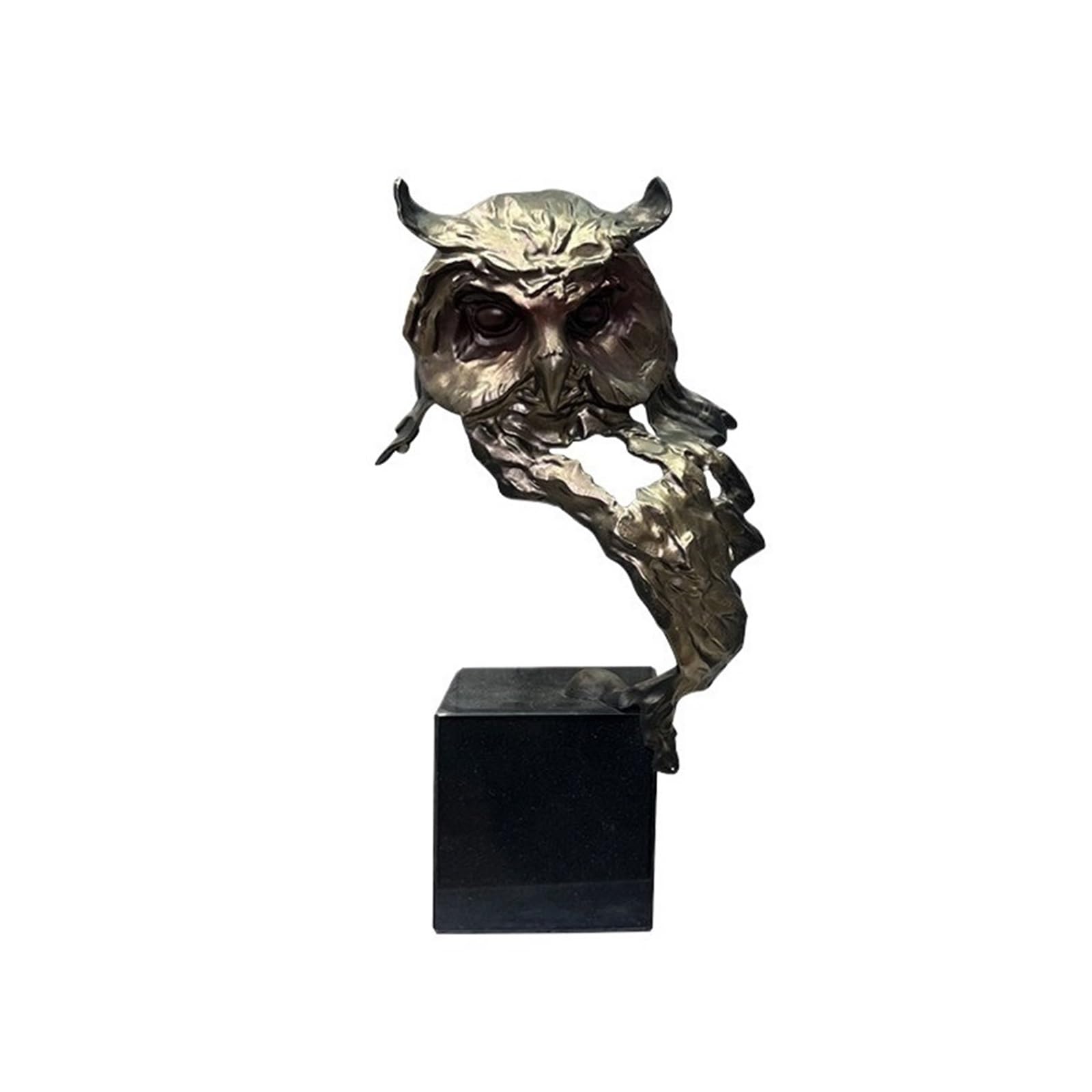 Zhaoj24-05 Art Sculptures Abstract Sculpture Modern Art Statue with Marble Base for Home Decor(Bronze)