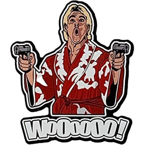 PatchOps RIC Flair Woooo All American Gunner Badasses Series Decal Sticker (RIC Flair (Woooo)) Cover