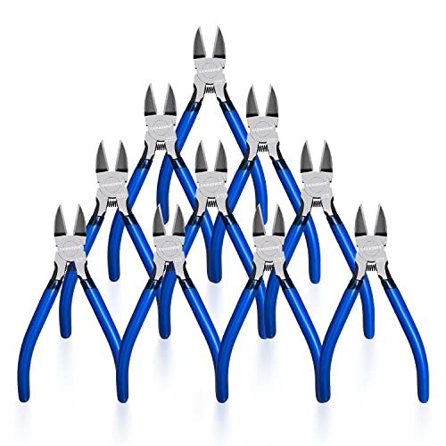 10 pz Tagliafili KAIHAOWIN, Tronchesi per elettronica da 160 mm, Tagliafili a filo di Precisione con molla, Tronchese laterale per artigianato, gioielli