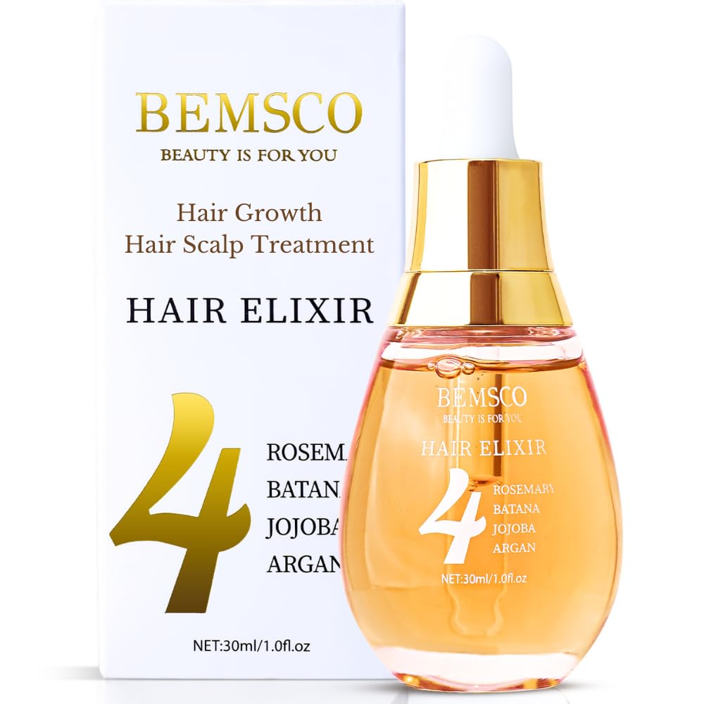 4 in 1 Hair Oils for Hair Growth – Rosemary, Jojoba, Argan, Batana Oil for Hair Growth Serum, Hair Treatment, Hair Scalp Oil, Herbal Hair Care and Hair Growth OilFor Women And Men 1 Fl Oz