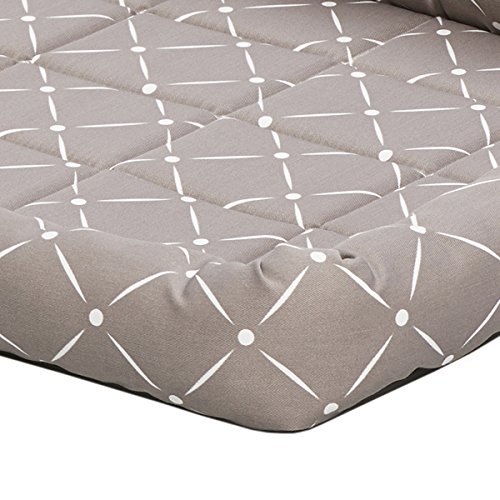 Midwest Homes For Pets 40236-Mrd Quiet Time Couture Ashton Bolster Pet Bed, Intermediate Dog/36, Mushroom, Mushroom & White Diamond Pattern, 36-Inch #TOP3