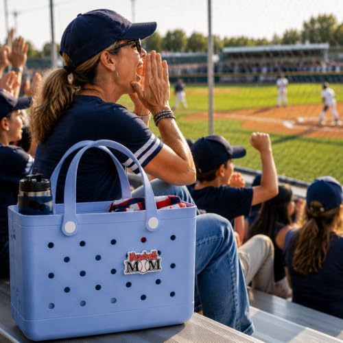 Baseball Mom Bag Charm – Cute Baseball Charms for Perforated Tote Bags miniatura 3