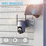 Xega-2-PACK-Security-Camera-Wireless-Outdoor-2K-360-PTZ-Camera-Solar-Security-Cameras-24G-WiFi-Video-Surveillance-wSpotlight-Siren-Color-Night-Vision-AI-Motion-Detection-2-Way-Talk-IP66
