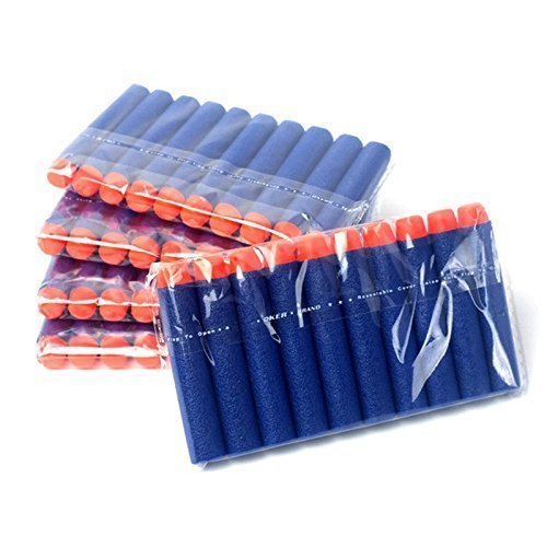 TOPWAYS® 100 Pcs 7.2cm Foam Dart Refill Bullet Strike Elite für Nerf Pfeile Pistole Gun Nerf N-Strike Elite Series Darts Blasters Spielzeugpistole (blau 100 Stück)