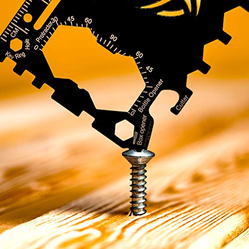 Kema 46-In-1 Multitool Credit Card With Knife, Screwdriver, Box Cutter, Wrench, And Beer Bottle Opener, Compact Wallet Size Survival Tool, Stainless Steel Construction #TOP5