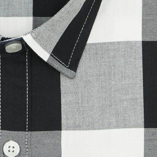 Image of GHPC 100% Cotton Checkered Half Sleeves Regular Fit Formal Shirt for Men