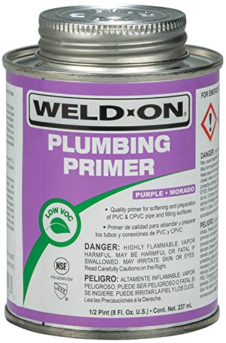 Weld-On 14027 Plumbing PVC/CPVC Primer - Fast Acting and Low VOC, Purple, 1/2 Pint (8 fl oz) - Thumbnail 5