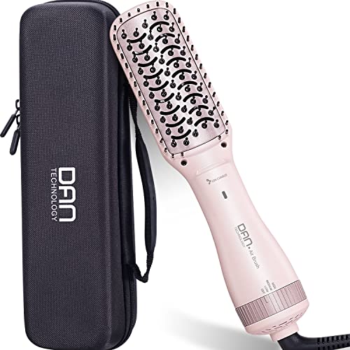 DAN Technology Negative ion Hair Brush, 3 in 1 Ionic Small Brush Hair Dryer with Brush Cases, One Step Paddle Brush Dryer & Styler, Anti-Scald & ALCI Safety Plug DAN Technology Negative ion Hair Brush, 3 in 1 Ionic Small Brush Hair Dryer with Brush Cases, One Step Paddle Brush Dryer & Styler, Anti-Scald & ALCI Safety Plug