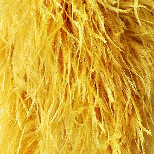 Boa en plumes d'autruche naturelles beige 2m pour robe de mariée chic