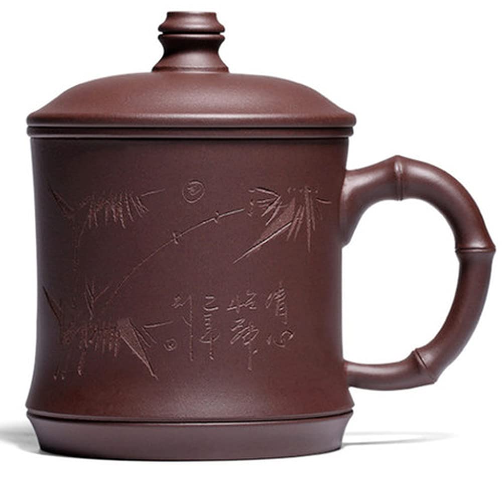 Yixing Purple Clay Tea Cup Filter Handmade Ceramic Office Water Mug Teacup Drinkware