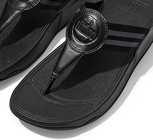 Fitflop Women's Flip Flop Wedge Sandal, All Black, 7 Wide #TOP2