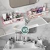 Veken Large Capacity Shower Caddy 6-Pack, No Drilling & Rustproof, Adhesive Shower Shelves with Soap Holder, Bathroom Organizers and Storage, Wall-Mounted Kitchen & Home Decor, Pink #4