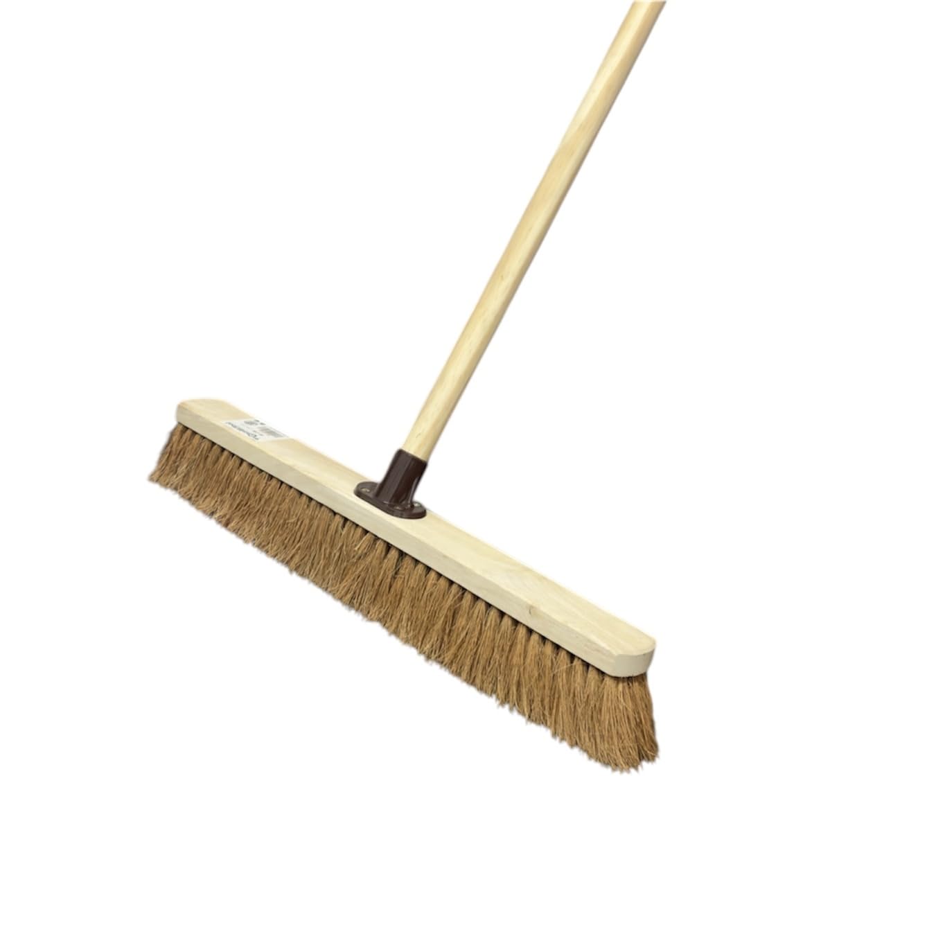 Maxland Wood 24” Soft Coco Bristle Broom Indoor Outdoor Soft Broom Sweeping Brush With En Handle Natural Indoor Floor Brush With Dense Soft Bristles Brooms For Office Warehouse And Garage