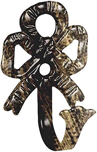 Riel Chyc 5432320 Set of 2 Wrought-Iron Curtain Tiebacks with Bow Design Black and Gold