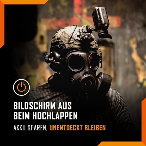 Nightfox Prowl 2 Nachtsichtgerät, Infrarot-Nachtsichtmonokular, Fisheye- und Weitwinkelobjektiv, Verdeckte 940-nm-IR, IP65 wasserdicht, Kopf-/Helmmontiertes Digitales Nachtsichtgerät für Airsoft