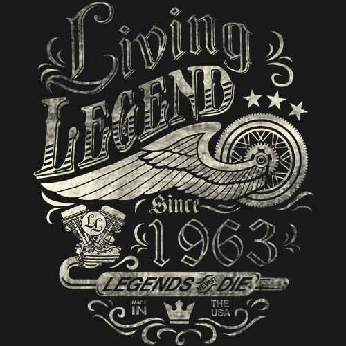 60Th Birthday Gift Shirt For Men - Living Legend 1963 Legends Never Die - Black-001-Lg #TOP4