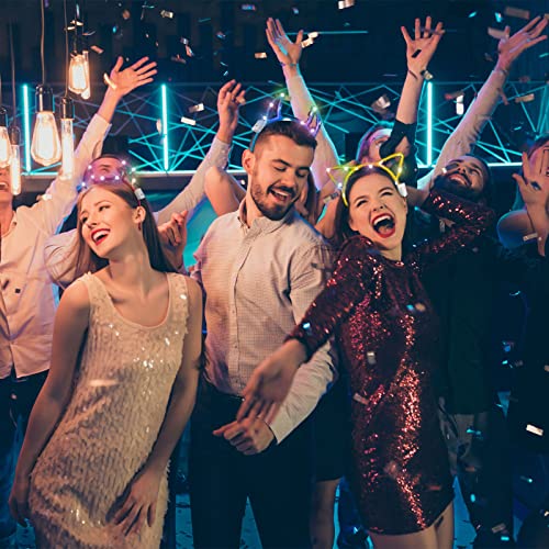 24 Pieces Led Cat Ear Headband, Led Headband Light Up Cute Rabbit Ear Headband Luminous Led Headband For Women Girls Kids Led Hair Accessories Halloween Christmas Party Supplies #TOP6