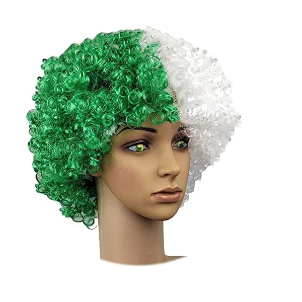 Wig for 2022 World Cup Qatar FIFA Football Soccer Fans National Flag Hair Cosplay Party National