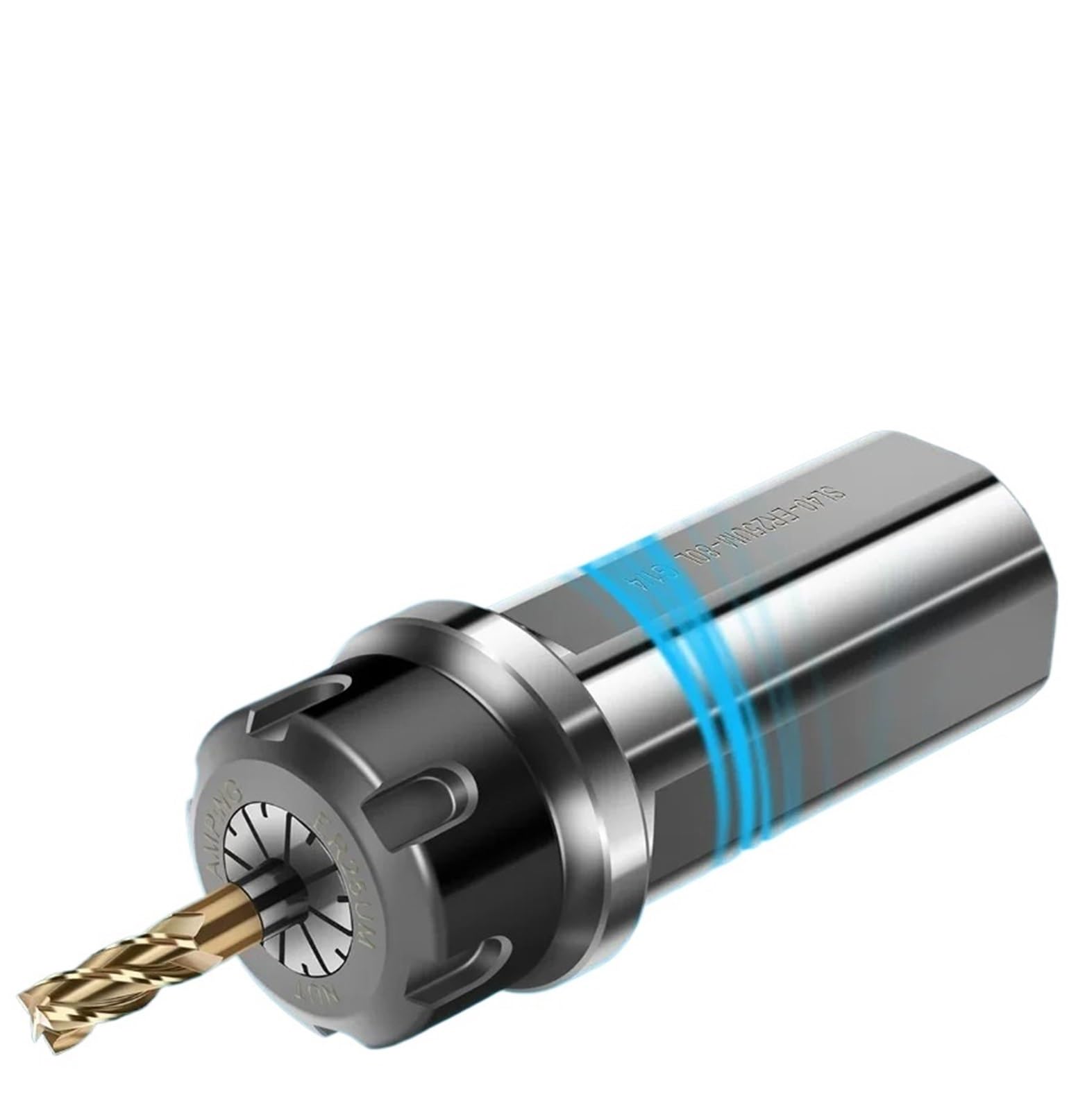 Varilla de extensión de torno C25 templada de alta concentricidad para pinzas ER16 de 60mm
