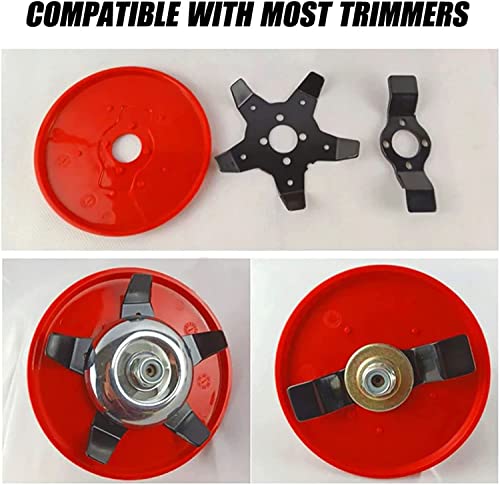 Homthia Multi-Functional Lawn Mower Blade Weeder Plate Replacement For String Trimmers Lawn Mower Grass Eater Trimmers Head Brush Cutter Tool (Red) #TOP5