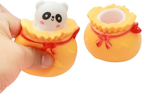 Juguetes sensoriales para apretar y apretar el estrés, conejo, panda, alivio del estrés, bolsa de la suerte, taza de oficina, juguete para apretar