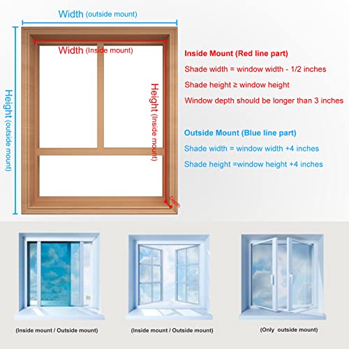 Blinhdome Custom Blackout Top Down Bottom Up Shades, Windows Cordless Cellular Shades Room Darkening Blinds, Diameter Of 1.5 Inch Honeycombs For Office, Living Room, Bedroom (Blackout, White) #TOP1