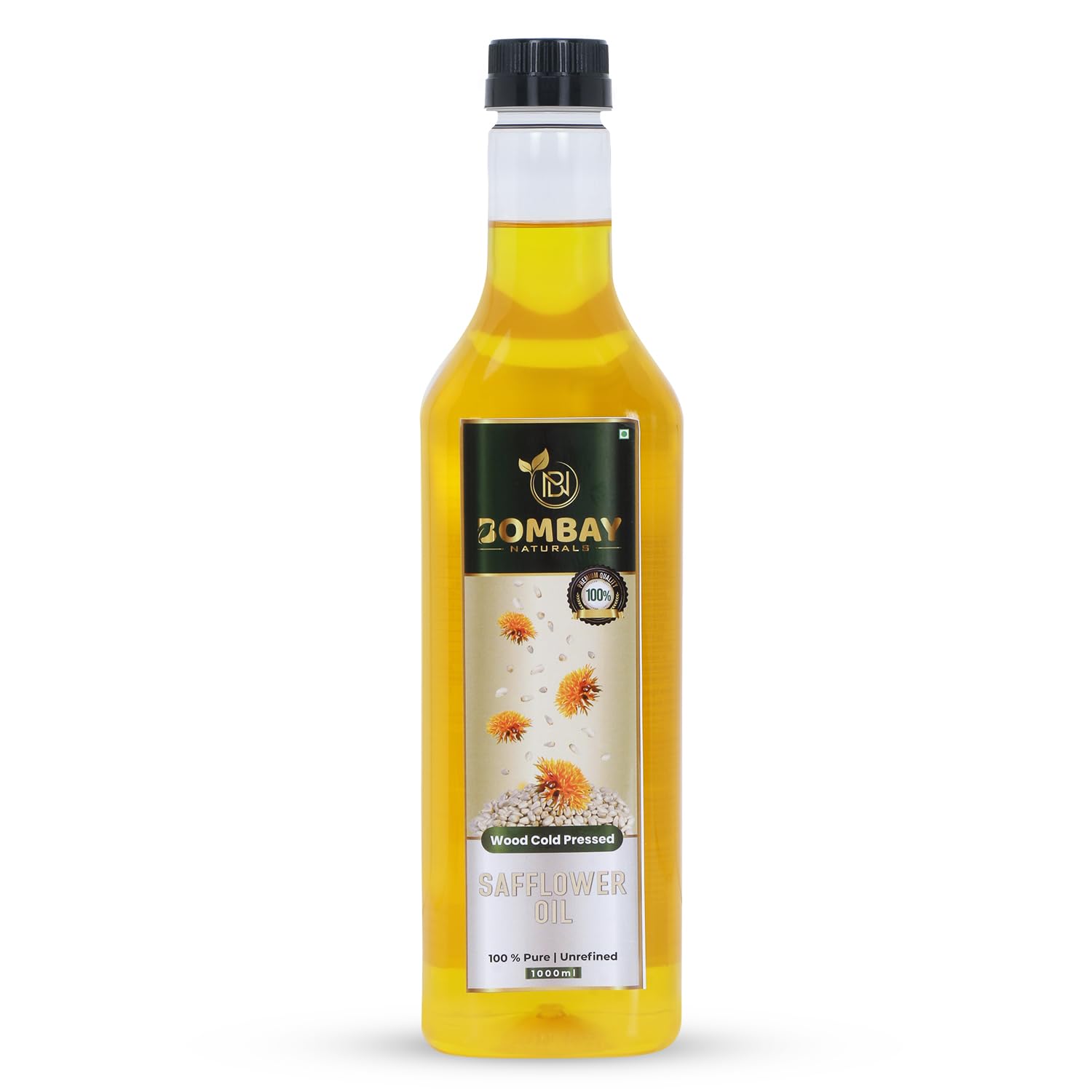 BOMBAY NATURALS Wood Cold Pressed Safflower Oil | 1 Litre | PET Bottle | Kolhu/Kacchi Ghani/Lakdi Ghani/Chekku | Kardai Oil (B0D574WLL6) Amazon Price History, Amazon Price Tracker