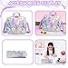 ZBAOGTW Butterfly Rolling Backpack for Girls 8-12 Kids Rolling Backpack for School Backpacks for Girls with Lunch Box Schoolbag for Elementary Primary