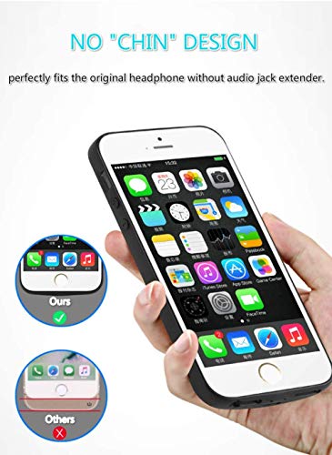 Akku Hülle für iPhone 8 Plus/7 Plus/6 Plus/6s Plus Power Bank Akku Ladehülle Handyhülle Akkuhülle 8000mAh Tragbare Schutzhülle Ladehülle Erweiterter Akku Pack Ladegerät Hülle – Schwarz – Bild 3