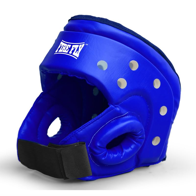 Taekwondo Head Guard | Full Face Headguard Protector |Taekwondo MMA Headgear | Martial Arts Head Protector (M, Blue)