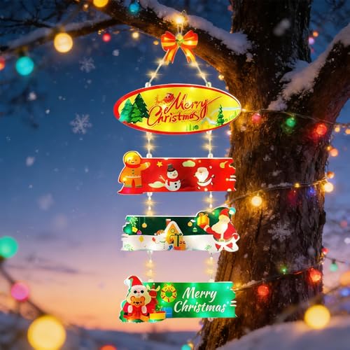 Weihnachtsbeleuchtung Außen USB, 72 LEDs Weihnachtsdekoration Tür...