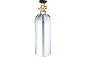 Luxfer CO2-5LB-LUX Zebra DNA L6X Aluminum CO2 Tanks with CGA320 on/off Valve (5 LB, Brushed)