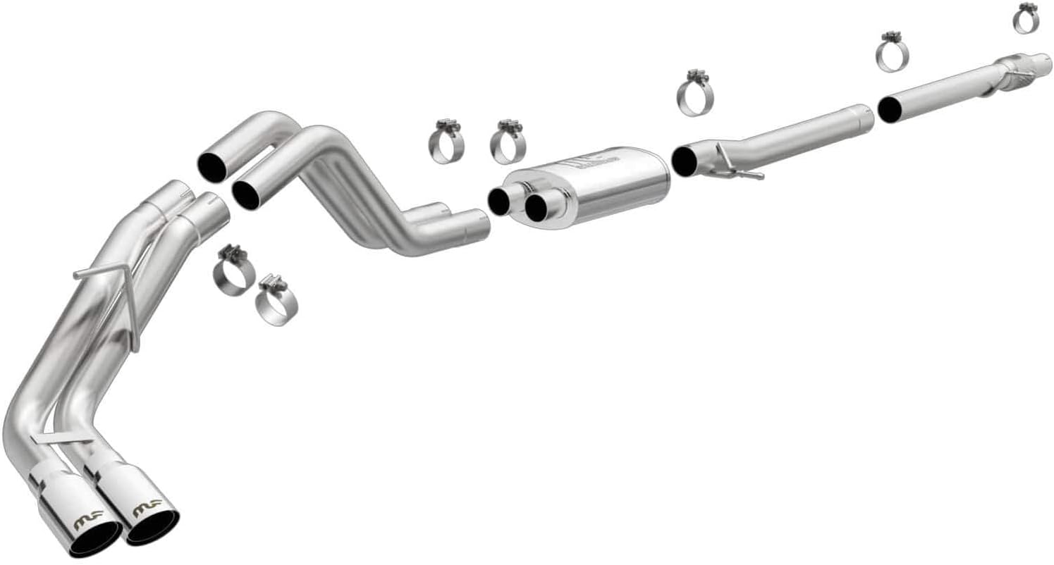 MagnaFlow Performance Exhaust System 19453: Cat-Back, Street Series, Compatible with 2019-2023 Ford Ranger, Dual Same Side Behind Passenger Rear Tire Exit Style