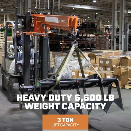 image for Titan Attachments Fork Mounted Jib Boom Crane Attachment, Manual Teles