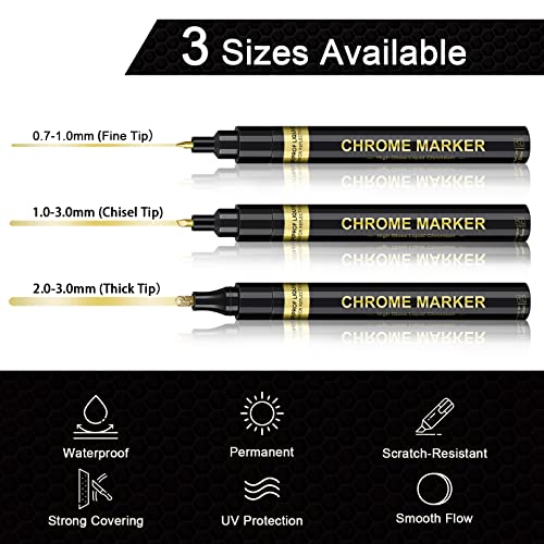 Artugn 6Pcs Oil-Based Chrome Mirror Markers thumb #1