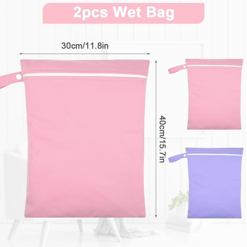 Sac Linge Sale, Sacs Étanches pour Linge Sale, Sac à Couches Lavable avec Poignée et Fermeture Éclair, pour Maillots de Bain Mouillés, Salle de Sport, Plage