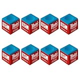 Trpoey 8 Stück Billardkreide Zubehör, Profi Blau Billard Kreide Zubehör Blau Für Amateure Und Profis