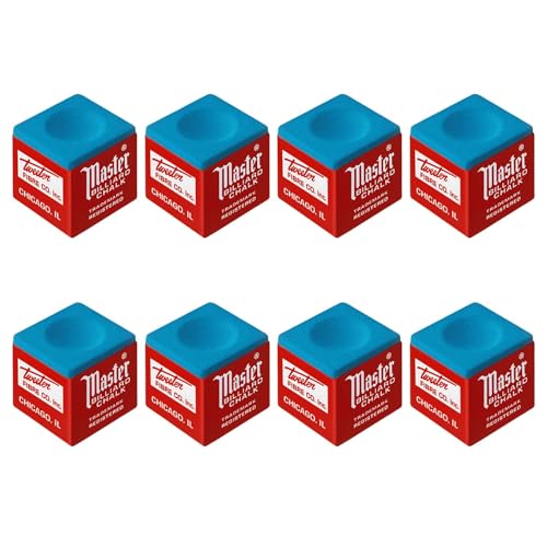 Trpoey craie de billard bleue sèche, lot de 8 pièces