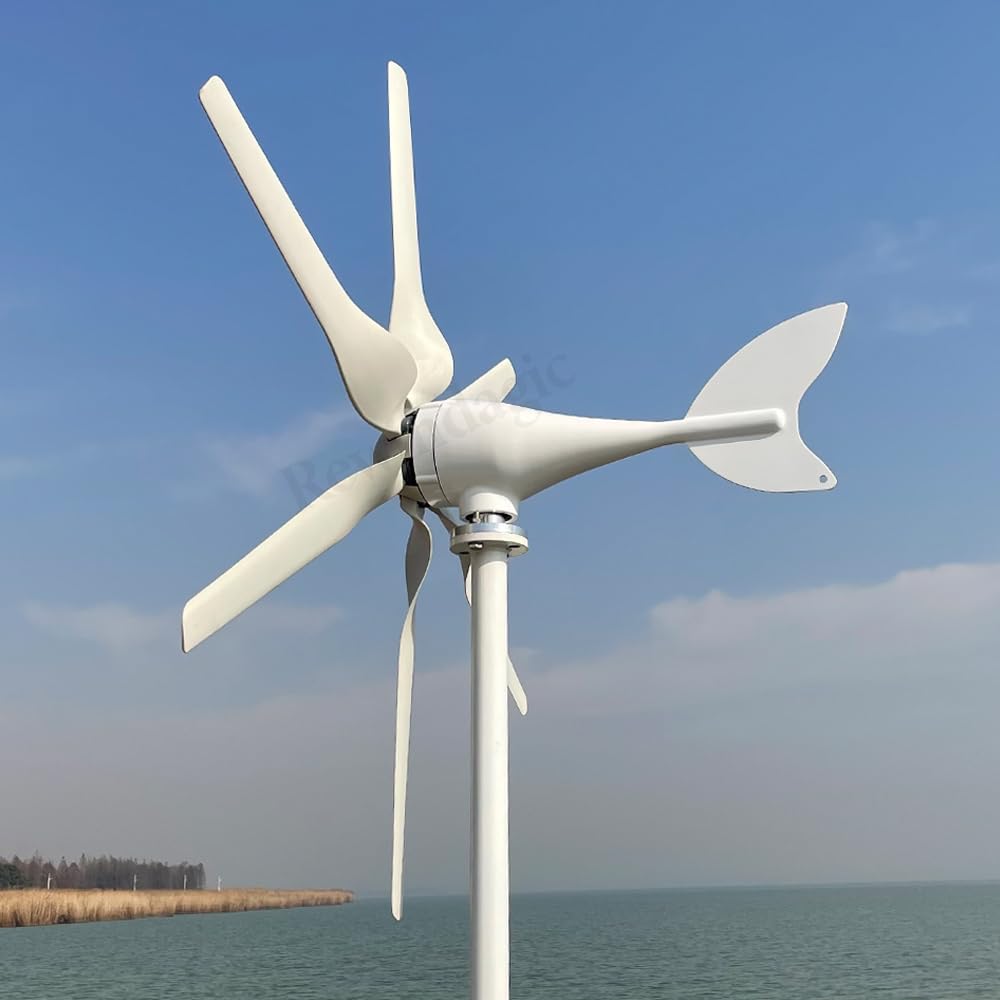Aerogenerador Genérico De 800 W con Controlador Mppt, 24 V Cc, Pequeño Generador Eólico para Caravanas, Yates, Uso Doméstico Y Agrícola.