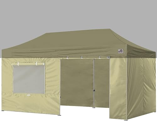 Miniatura 29 de Eurmax - Kit de paredes con cierre para toldo de 10 x 20 pies, con ventana de malla y puerta enrollables, solo 4 paredes (color blanco)