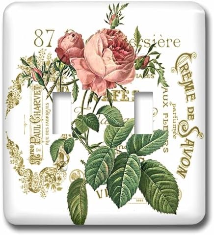 3dRose lsp_178817_1 French Pink Rose Vintage Light Switch Cover image 4