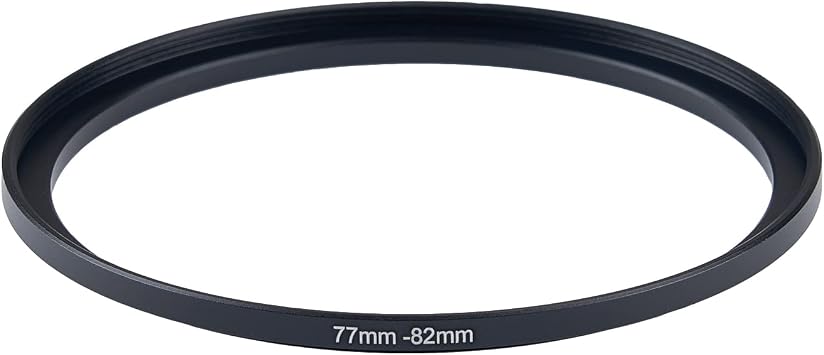 77mm to 82mm Step up Ring Filter Adapter Metal Ring Step up Rings Adapter Filter Compatible with All 82mm UV,CPL,ND,Lens Hood,Threaded Lens ect (77mm to 82mm)