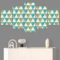 SIGNWIN 5 Panel Canvas Wall Art Modern Art Contemporary Dramatic Geometric Mixed Media Multicolor Patterns for Home Decorations Ready to Hang - 60