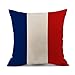 Funda de cojín con diseño de Bandera, de algodón de Lino, para sofá o coche, 45 x 45 cm, France, 45 x 45 cm