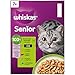 Whiskas Senior 7+ Katzennassfutter Gemischte Auswahl in Sauce, 48 Portionsbeutel, 12x85g (4er Pack) – Hochwertiges Katzenfutter nass, für Katzen ab 7 Jahren und älter