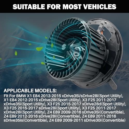 Image of 700218 AC Heater Blower Motor Fan Assembly Fit for BMW 325i 325xi 330i 330xi 2006 328i 335i 2007-2013 ，328xi 335xi 2007 2008 ，335d 2009-2011 ，335is 2011-2013 ，28i 2008-2013 ，35i m3 x1x3 z4