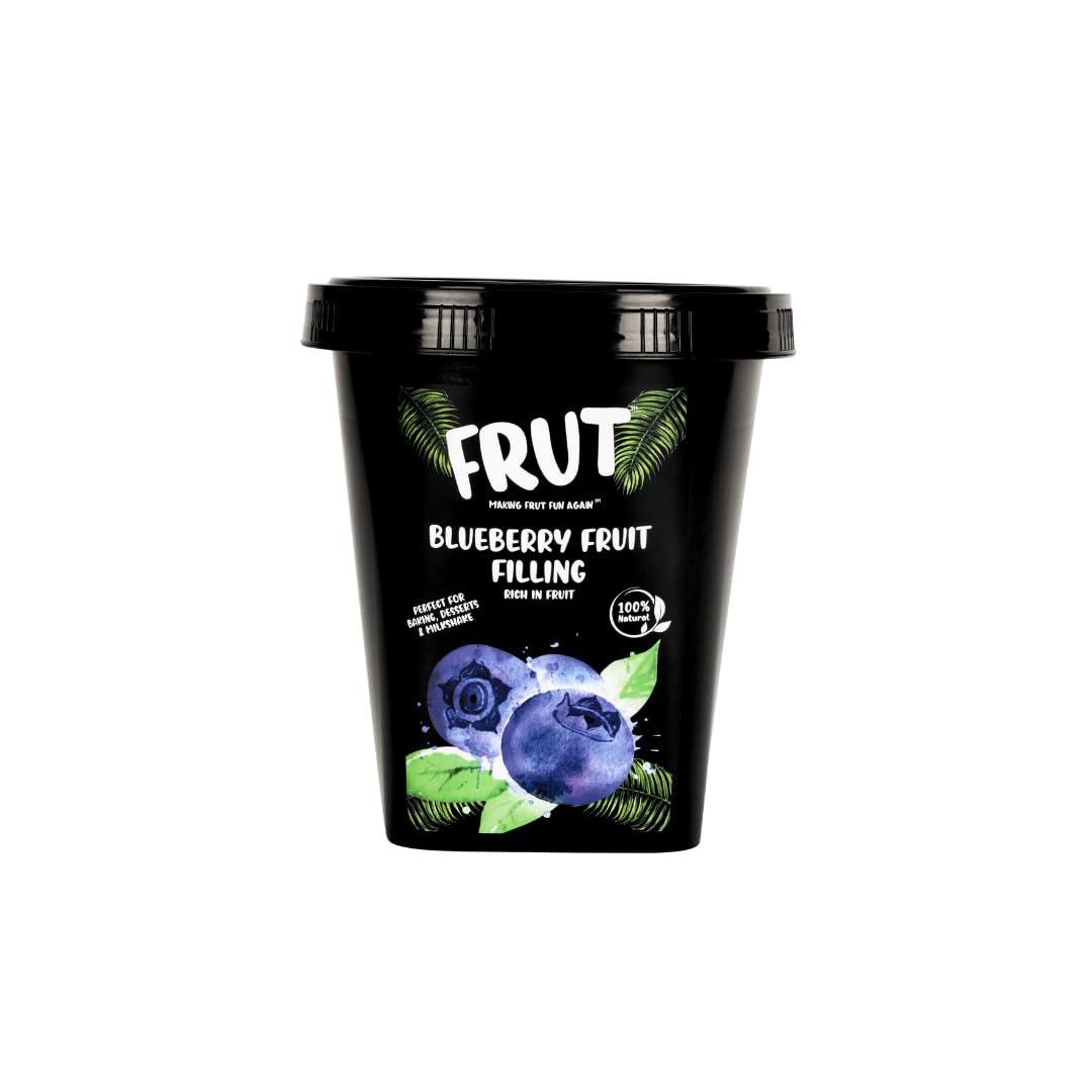 FRUT Blueberry Fruit Filling | Up to 60% Real fruit with real chunks (500g) | Canada/Chile | Vegan | Gluten-Free | Blueberry preserve or compote | Best For Baking And Dessert Preparations 1kg-image-24