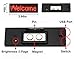 Red LED Name Tag, 44x11 Pixels Rechargeable LED Business Card Screen with USB Programming Digital Sign Display for Restaurant Shop Exhibition Nightclub Hotel