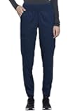 Scrub Pants for Women Jogger Natural Rise Medical Uniform 5 Pocket Elastic Waist Ultra Soft 2-Way Stretch - WW011
